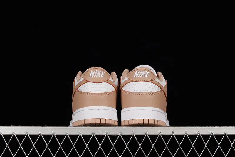 Dunk Style Retro Sneakers - White & Rose Whisper - NocturiaShop