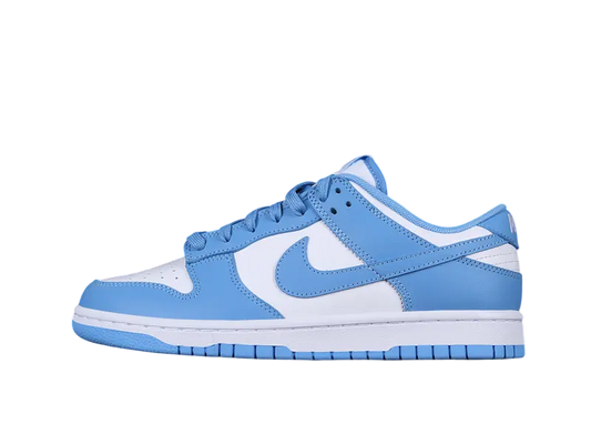 Dunk Style Retro Sneakers - White & University Blue - NocturiaShop