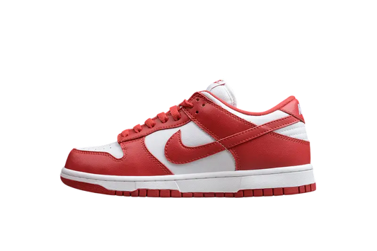 Dunk Style Retro Sneakers - White & University Red - NocturiaShop