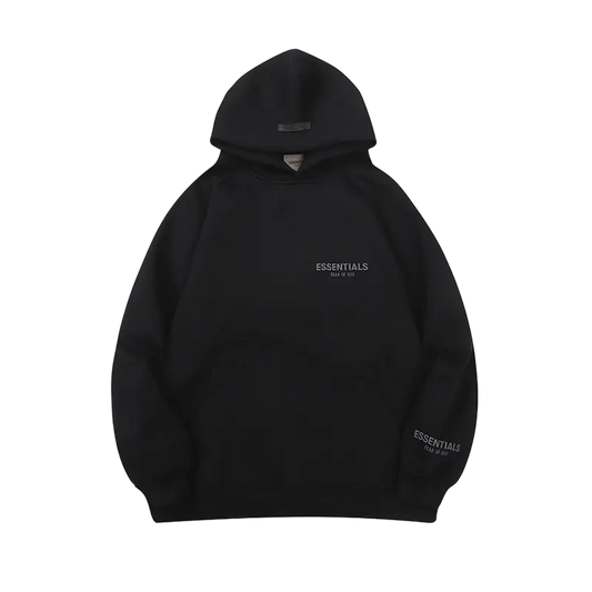 Premium Essential Hoodie - Black - NocturiaShop