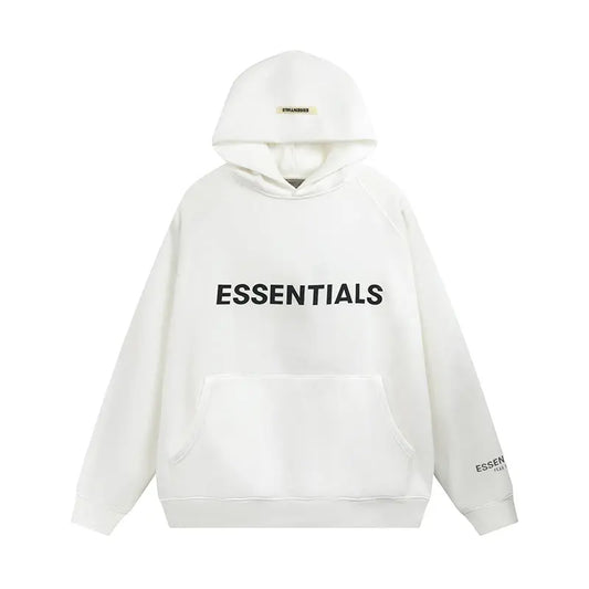 Premium Essential Hoodie - White - NocturiaShop