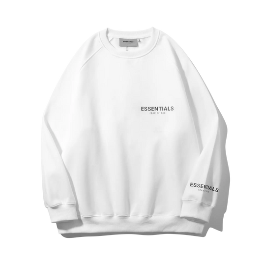 Premium Essential Hoodie - White - NocturiaShop