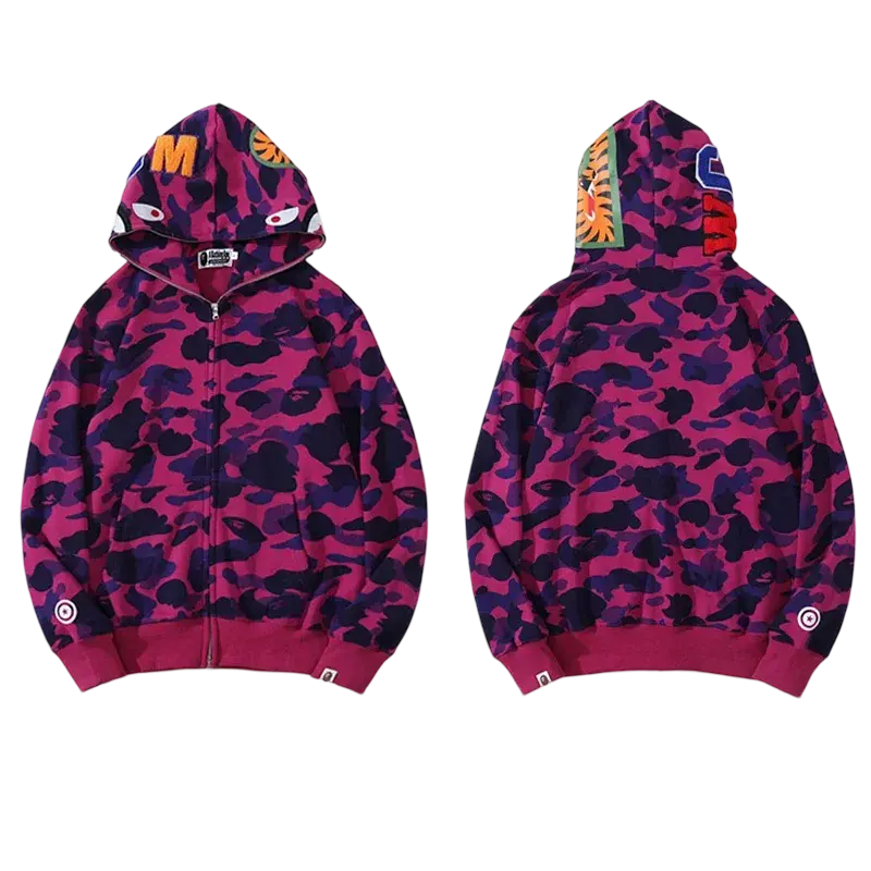 Streetwear Camo Hoodie NocturiaShop