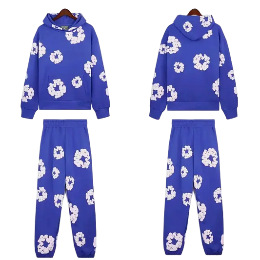 Tears DNM - Hoodie & Pants Set - Blue - NocturiaShop