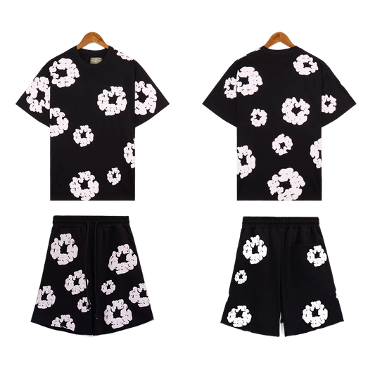 Tears DNM - T-Shirt & Shorts - Black & White NocturiaShop