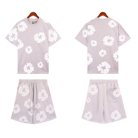 Tears DNM - T-Shirt & Shorts - Gray & White NocturiaShop