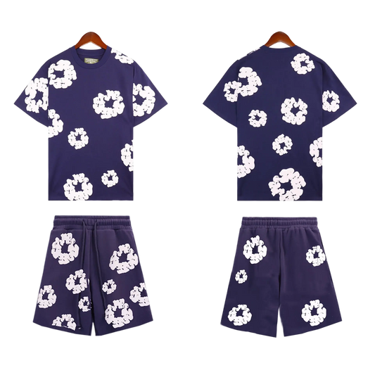 Tears DNM - T-Shirt & Shorts - Sapphire Blue & White NocturiaShop